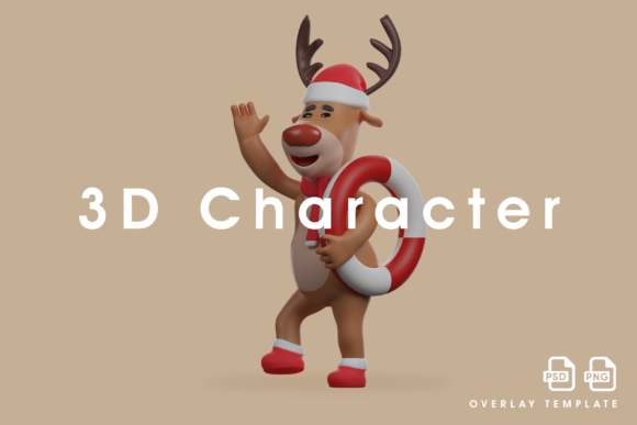 3D Christmas Deer Holding Swimming Tire Embroidery Design Review
