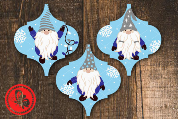 Bundle Arabesque 3 Gnomes Christmas Sign Illustrations