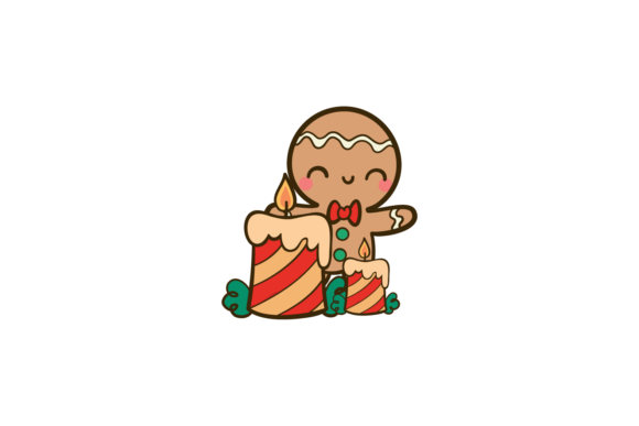 Christmas Csndle Gingerman Svg Illustrations for Digital Sellers