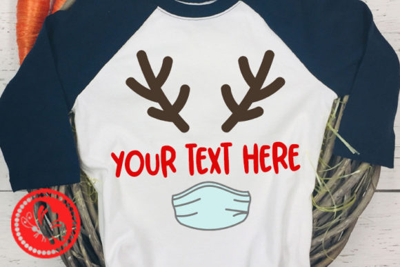 Christmas Deer Face Mask Quarantine Art Illustrations