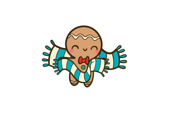 Christmas Gingerman Syal Svg for Editorial and Web Design