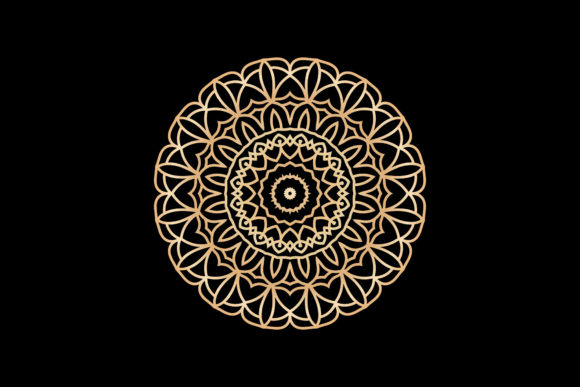 Christmas Gold Mandala Design Illustrations