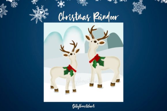 Christmas Reindeer PNG Clipart for Handmade Creations