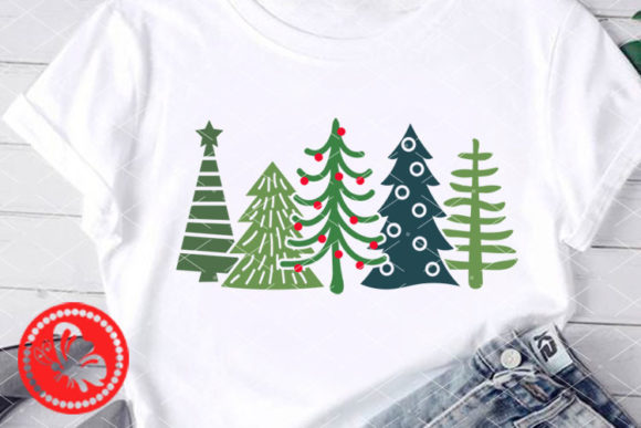 Christmas Tree Winter Forest Clip Art Illustrations