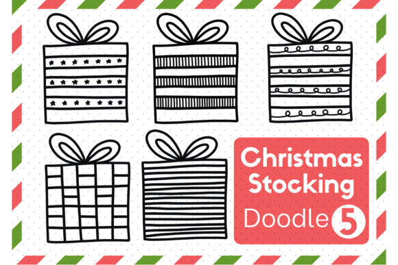 Doodle Christmas Gift Set4 Illustrations