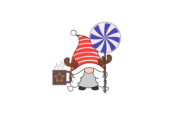Gnome Christmas Ornament Candy Illustrations