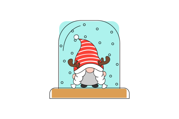 Gnome Christmas Ornament Illustration for Branding
