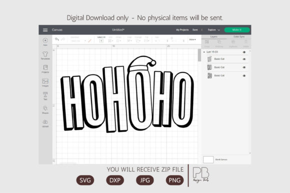 Hohoho Svg: Festive Illustration for Crafting and Handmade Business