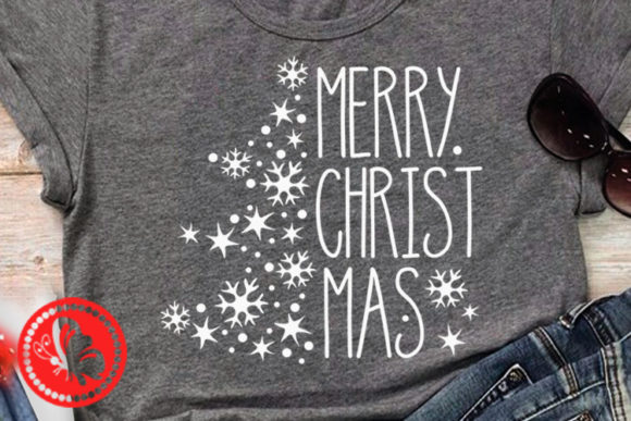 Merry Christmas Svg Snowflakes Xmas Tree Illustrations
