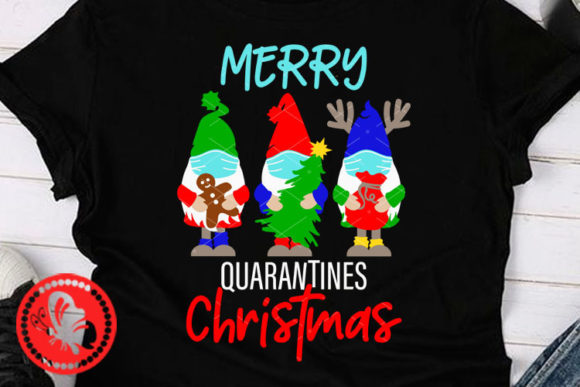 Merry Quarantines Christmas Gnome Mask Illustrations