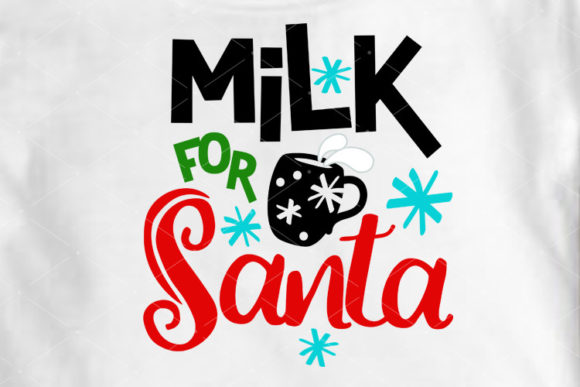 Milk for Santa Christmas Eve Food Cup Illustration