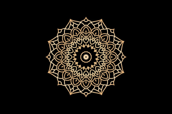 Perfect Beauty Gold Mandala Christmas Illustrations
